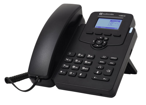 AudioCodes 405 – IP-Konferenztelefon, PoE, 10/100 Ethernet-Ports, 4 programmierbare Tasten, Schwarz