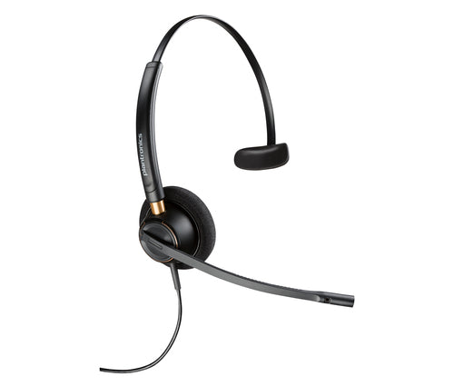 Poly EncorePro 510 Office-Headset – On-Ear, Mono, Kabelgebunden, Boom-Mikrofon, Schwarz