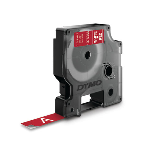 DYMO Schriftband – 12 mm × 3 m, rot, weiss – für LabelManager 160, 210D, 220 und andere