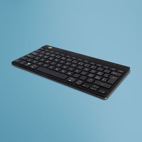 R-Go Tools Compact Break – Tastatur, kabellos (Bluetooth), CH-Layout (DE-CH), ergonomisch, Schwarz