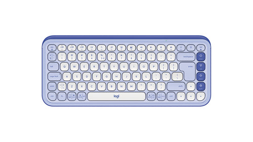 Logitech POP Icon Keys – Mini Tastatur – Schere – Bluetooth – QWERTY (US-INT) – Ohne Ziffernblock – Lila/Weiss
