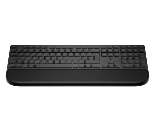 HP 580K – Tastatur – Bluetooth & 2,4 GHz (USB‑A) – mit Handballenauflage – leise Tasten – schwarz