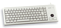 CHERRY G84-4400 – Tastatur, kabelgebunden (PS/2), US-Layout (EN), mit Trackball, grau