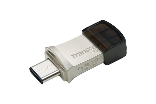 Transcend USB-Stick – 128 GB, USB 3.0, OTG; Typ A und C; Silber