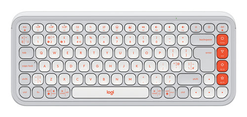 Logitech POP ICON KEYS – Tastatur, UK-Layout (EN), Weiss