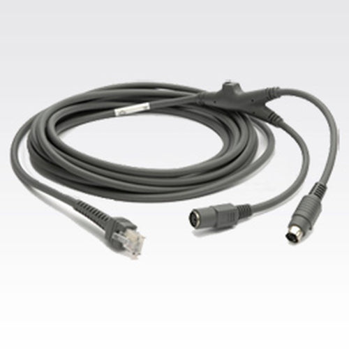 Datalogic Kabel 2x 6‑pol Mini‑DIN auf Wedge PS/2 2 m