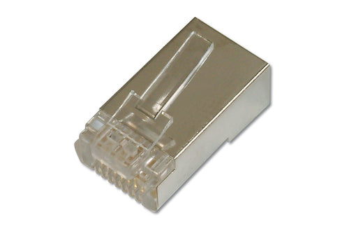 Digitus Modularstecker RJ-45 Cat6 – S/UTP (STP), 100×, Silber, Gerade, Polycarbonat