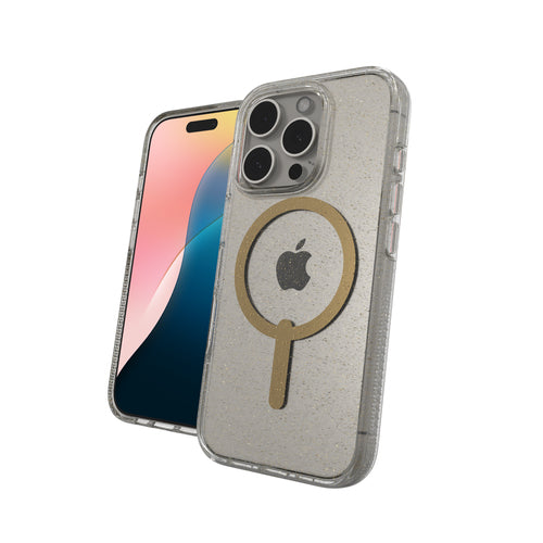 ZAGG Backcover Milan – für Apple iPhone 16 Pro – Gold Glitter