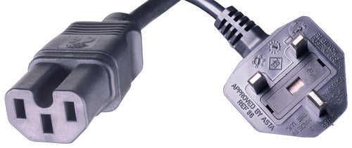 HPE Netzkabel, IEC C15 auf BS 1363/A, 2,5 m