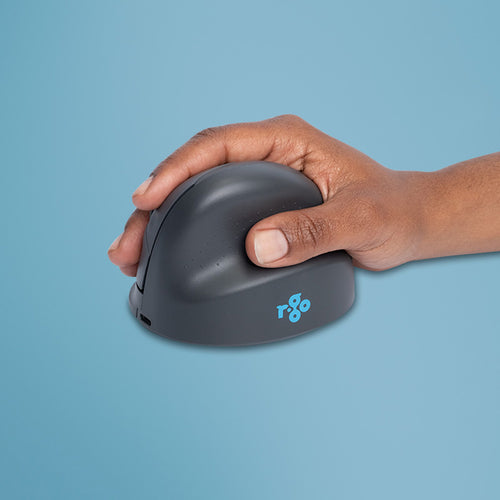 R-Go Tools HE Basic Medium Ergonomische Maus – kabellos, Bluetooth, für Rechtshänder