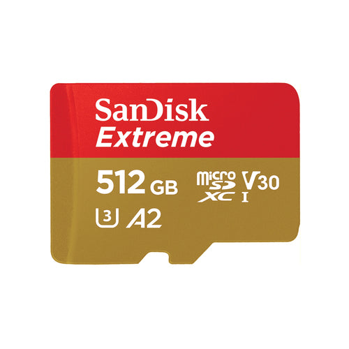 SanDisk Extreme – 512 GB, microSDXC, 190/130 MB/s A2 C10 mit SD-Adapter