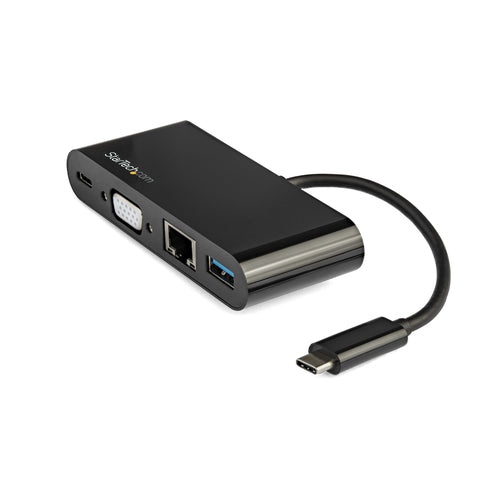 StarTech.com Multiport-Adapter – USB-C, 1× VGA, 1× USB-A, 60 W PD, GbE, für Windows/Mac/ChromeOS