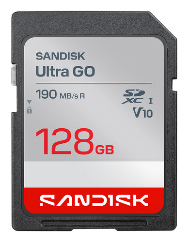SanDisk Ultra GO SDXC 128 GB – UHS-I, Klasse 10, U1, V10, 190 MB/s Lesen