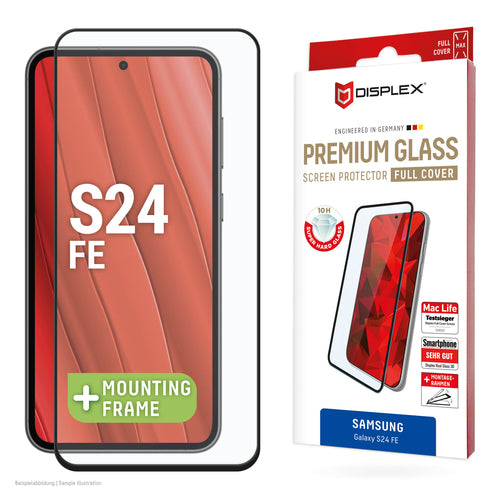 Displex Displayschutz (Panzerglas), Full Cover – für Galaxy S24 FE – mit Applikator
