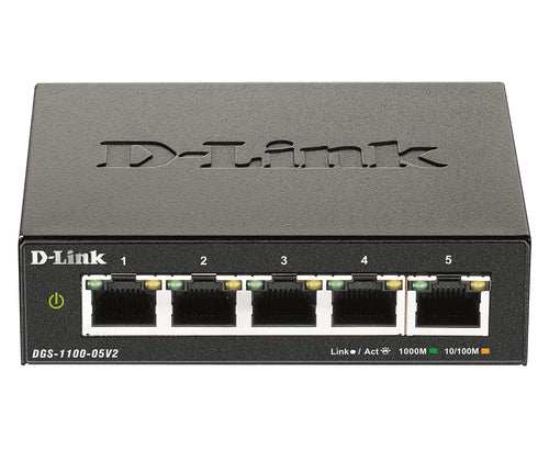 D-Link DGS-1100-05V2 – Managed L2 Switch – 5× 1G, Desktop