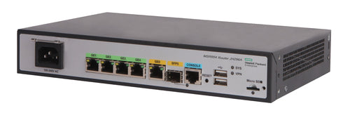 HPE MSR954 – Security-Gateway/Router, 4× 1GbE, Ethernet-WAN, 1× USB 2.0, Grau