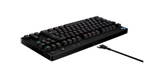 Logitech G PRO – Gaming-Tastatur TKL – Mechanisch – Kabelgebunden, USB – QWERTY (IT) – RGB – Schwarz