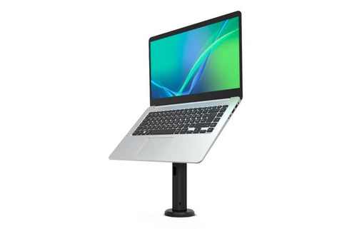 Compulocks Tablet-Tischhalterung – für Displays mit VESA 100×100 mm, Pivot, Kabelmanagement – Schwarz