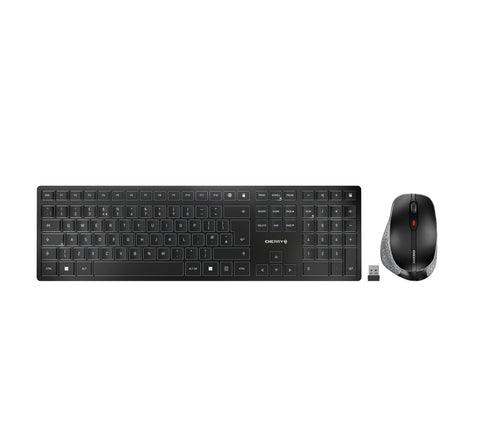 Cherry DW 9500 Slim – Tastatur, kabellos, UK-Layout (EN), Low-Profile, Schwarz
