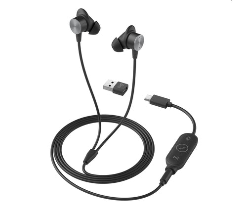 Logitech Zone Wired Earbuds UC – In-Ear Headset – Kabelgebunden – Graphit