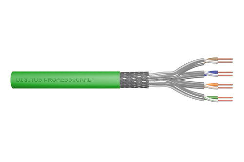 Digitus CAT 8.2 Installationskabel – 100 m, Grün, geschirmt (S-FTP)