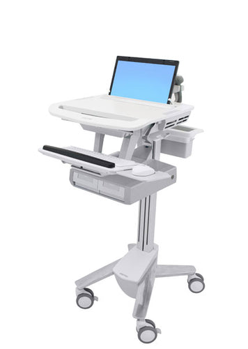Ergotron StyleView – Laptop-Computerwagen, 2 Schubladen, bis 17,3", Weiss