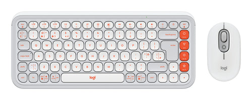 Logitech POP ICON COMBO INTNL-973 – Tastatur, UK-Layout (EN), Weiss
