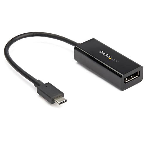 StarTech.com USB-C zu DisplayPort Adapter – 8K (7680 × 4320) @ 30 Hz, DP 1.4, HBR3, DSC, HDR – Schwarz