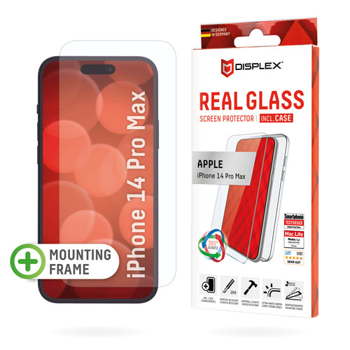 Displex Displayschutz (Panzerglas), 10H – für iPhone 14 Pro Max – mit Applikator