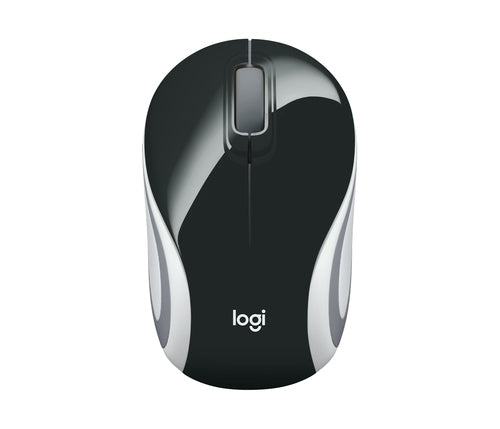Logitech Wireless Mini Mouse M187 – Maus – Kabellos (2,4 GHz), beidhändig, Schwarz