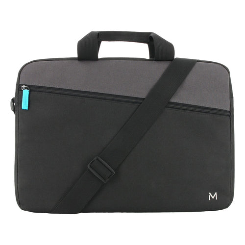 Mobilis Notebook-Tasche für Notebooks bis 14" – Abnehmbarer Schultergurt, Fronttasche – Schwarz/Grau
