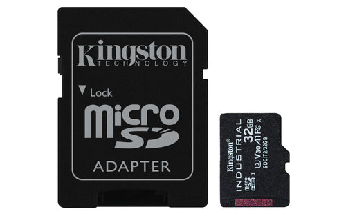 Kingston Technology Kingston Industrial microSDHC-Karte – 32 GB, C10 A1 PSLC, inkl. SD-Adapter