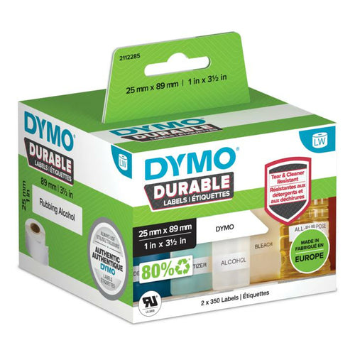 DYMO Etiketten, 25 mm × 89 mm, weiss, permanent, für LabelWriter 4XL, LabelWriter 450 Serie, 700 Stück