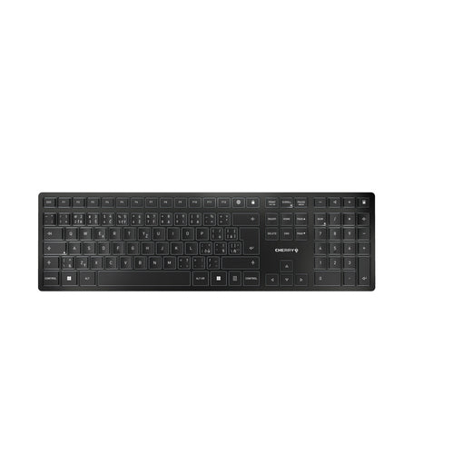 CHERRY KW 9100 SLIM – Tastatur, kabellos (Bluetooth/2,4 GHz), Fullsize (mit Ziffernblock), mechanisch (Cherry)