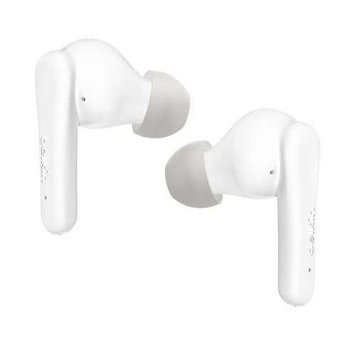 Belkin SoundForm Rhythm – True Wireless In-Ear Kopfhörer – Bluetooth, ANC, IPX5 – Weiss – bis 28 h
