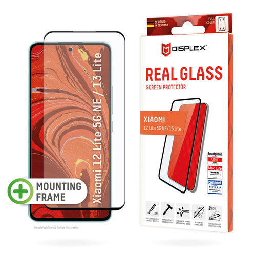 E.V.I. Displayschutz (Panzerglas), Full Cover – für Xiaomi 12 Lite NE/13 Lite – mit Applikator