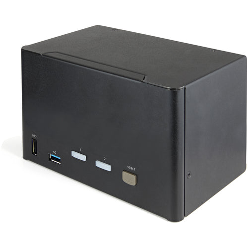 StarTech.com 2-Port Quad-View DP KVM-Switch – 4K/60 Hz, USB 3.0-Hub, Audio