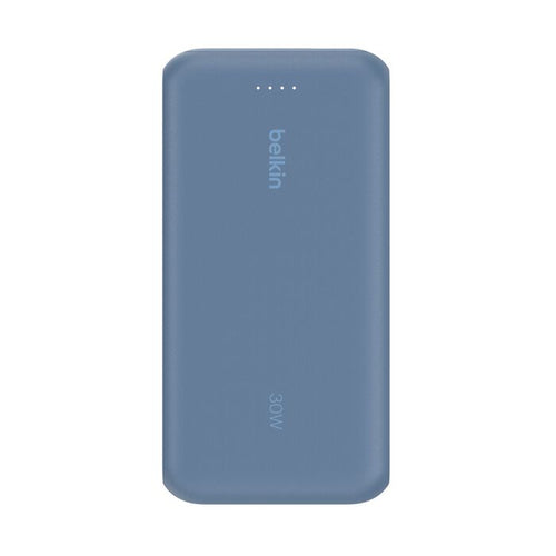 Belkin Powerbank 20000 mAh, PD 30 W, integriertes USB-C-Kabel, Blau