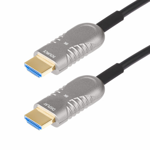StarTech.com HDMI Kabel HDMI 2.1 8K 60 Hz – 15,2 m – AOC, aktiv – Schwarz/Silber
