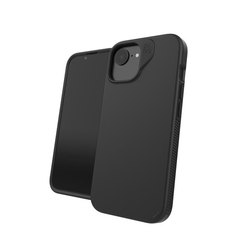 ZAGG Backcover Milan – für Apple iPhone 13–16 – schwarz – Snap-/Lock-Verschluss