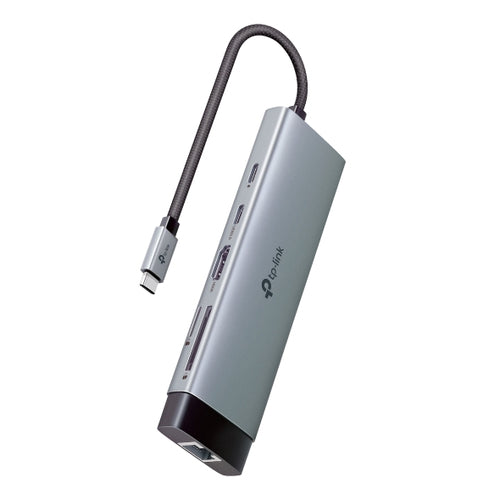 TP-Link UH9120C USB-Hub – USB-C, HDMI 4K, 1× USB-A, 3× USB-C, 100 W PD, GbE, SD/microSD, für Windows/Mac