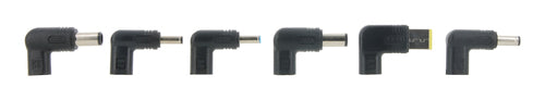 Mobilis 020024 Laptop Power Tipps Kit, 6 Stück – für Lenovo/HP/Dell u. a., Schwarz