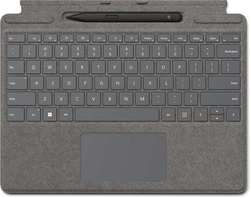 Microsoft Type Cover – Tastatur, CH-Layout (DE-CH), mit Touchpad, Platin – für Surface Pro 11, 10 & 9 und andere