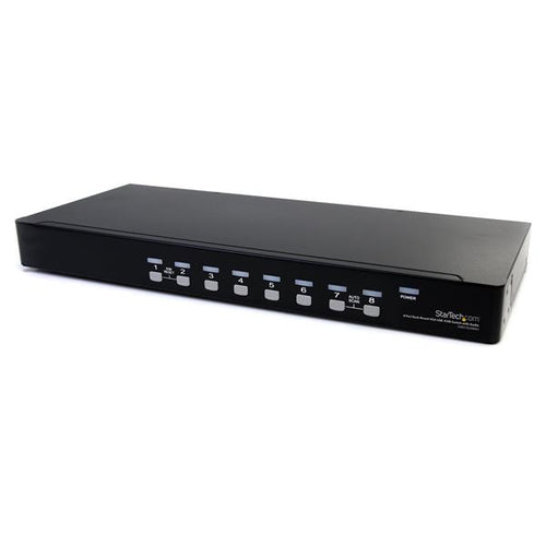 StarTech.com 8-Port VGA KVM-Switch – 1920 × 1440, USB 2.0-Hub, Audio, 1U Rack