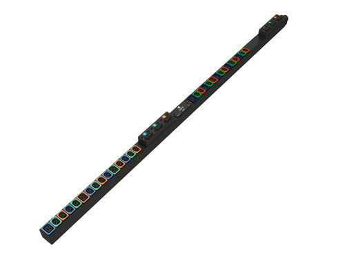 Vertiv UI10024L Rack-PDU, 30×(C13 + C19), Basic, 3-phasig 22 kW, 32 A, mit Schalter, 0U vertikal – schwarz