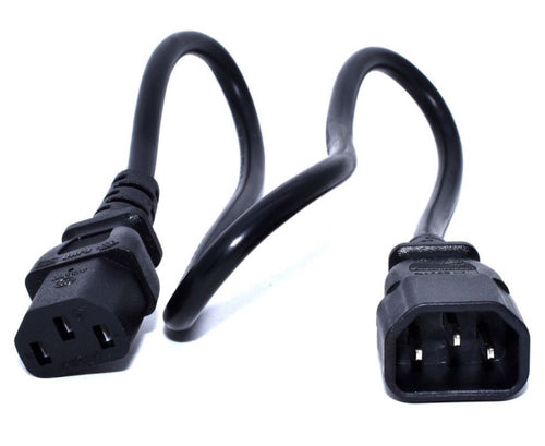 Zebra Netzkabel, IEC C14 auf IEC C13, 0,5 m