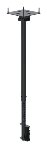 Ergonomic Solutions Teleskop-Deckenstange – 1000–1500 mm – Schwarz