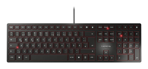 CHERRY KC 6000 SLIM – Tastatur, kabelgebunden (USB), DE-Layout (DE), Fullsize (mit Ziffernblock) – für Windows