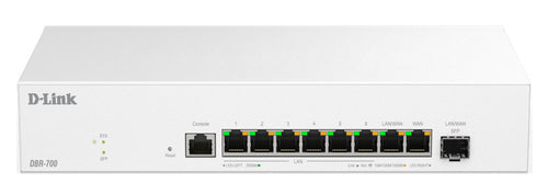 D-Link DBR-700 – VPN-Router – 6×2.5G LAN, 1×2.5G SFP, 1×WAN, Multi-WAN, 100×IPsec, rackfähig