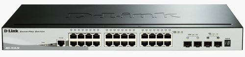D-Link DGS-1510-28X/E – Managed L3 Switch – 24× 1G, 4× SFP+, 19"